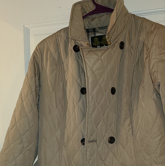 Barbour Cornel Quilt/light trench Oatmeal Tartan - Picture 2 of 7